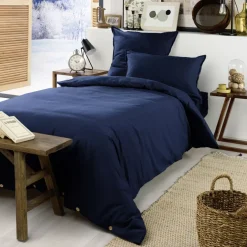 Lenzuolo con angoli flanella di cotone (90 x 200 cm) Nina Blu navy