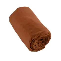 Lenzuolo con angoli flanella di cotone (140 x 190 cm) Nina Terracotta