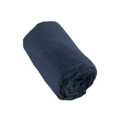 Lenzuolo con angoli flanella di cotone (90 cm) Théa Blu notte