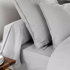 Lenzuolo con angoli flanella di cotone (90 cm) Théa Grigio chiaro
