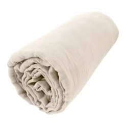Lenzuolo con angoli garza di cotone (180 x 200 cm) Gaïa Beige pampa