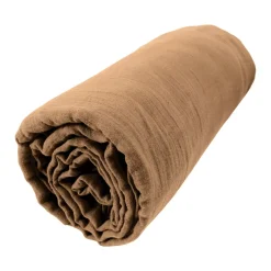 Lenzuolo con angoli garza di cotone (140 x 200 cm) Gaïa Camel
