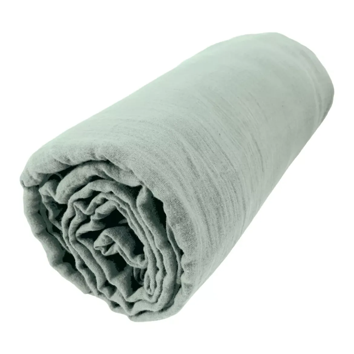 Lenzuolo con angoli garza di cotone (140 x 200 cm) Gaïa Verde eucalipto