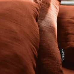 Lenzuolo con angoli garza di cotone (90 cm) Gaïa Terracotta