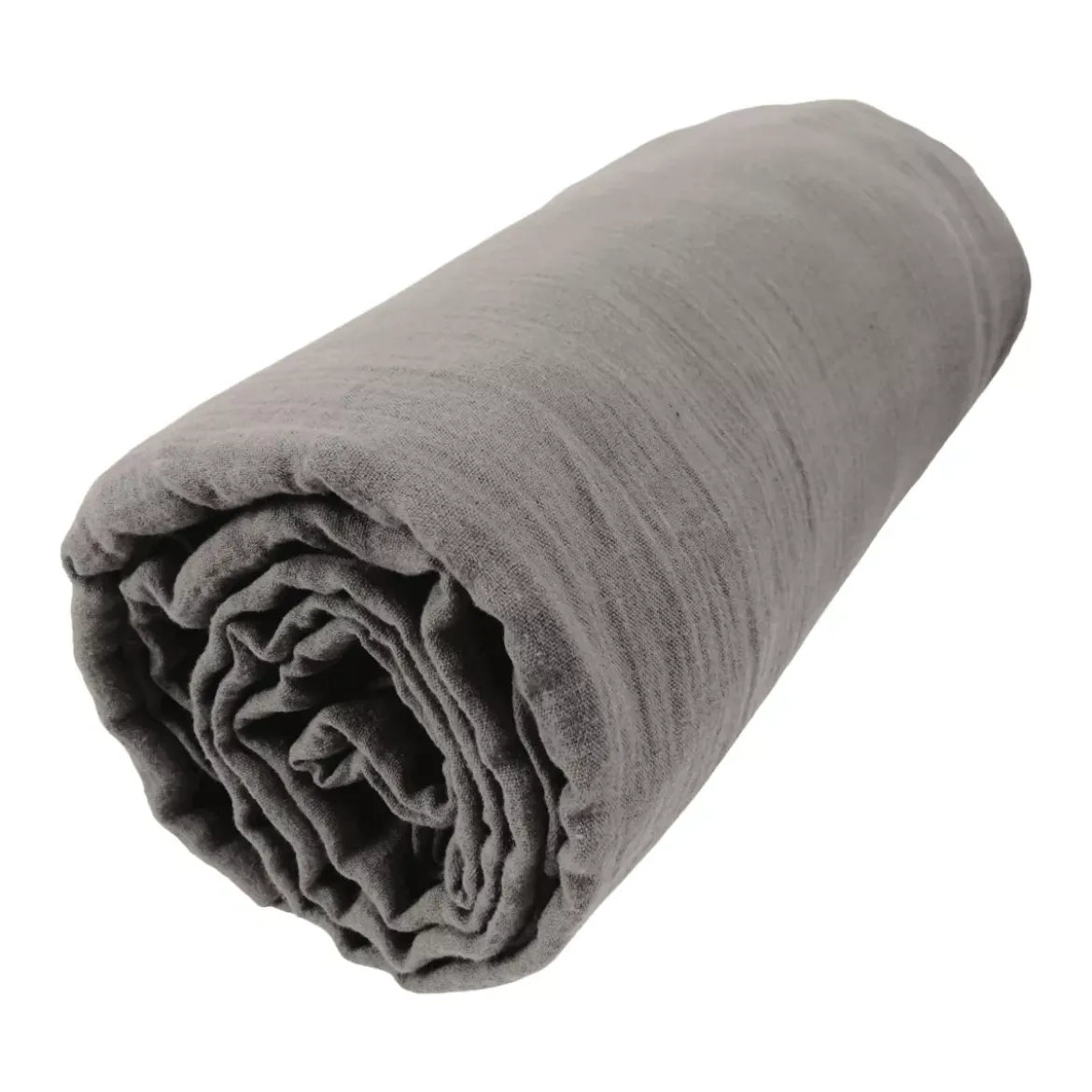 Lenzuolo con angoli garza di cotone (140 x 200 cm) Gaïa Grigio granito