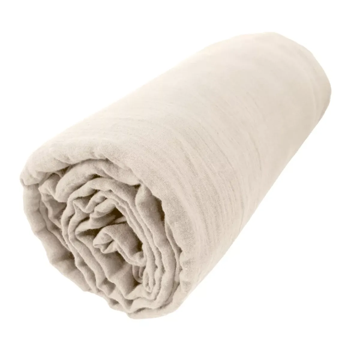 Lenzuolo con angoli garza di cotone (140 x 200 cm) Gaïa Beige pampa