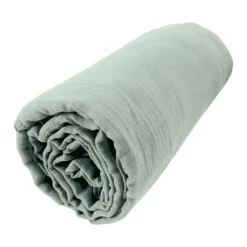 Lenzuolo con angoli garza di cotone (90 x 190 cm) Gaïa Verde eucalipto