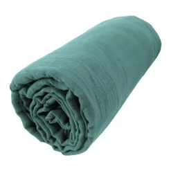 Lenzuolo con angoli garza di cotone (140 cm) Gaïa Blu anatra