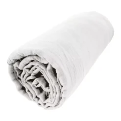 Lenzuolo con angoli garza di cotone (160 x 200 cm) Gaïa Bianco chantilly