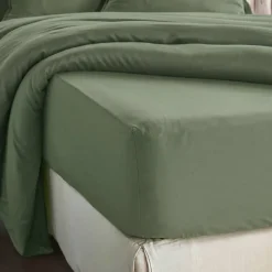 Lenzuolo con angoli in lyocell Tencel™ (140 x 190 cm) Olivia Verde rosmarino