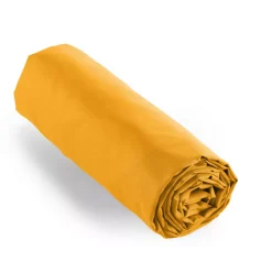 Lenzuolo con angoli in percalle di cotone (90 x 200 cm) Cali Giallo senape