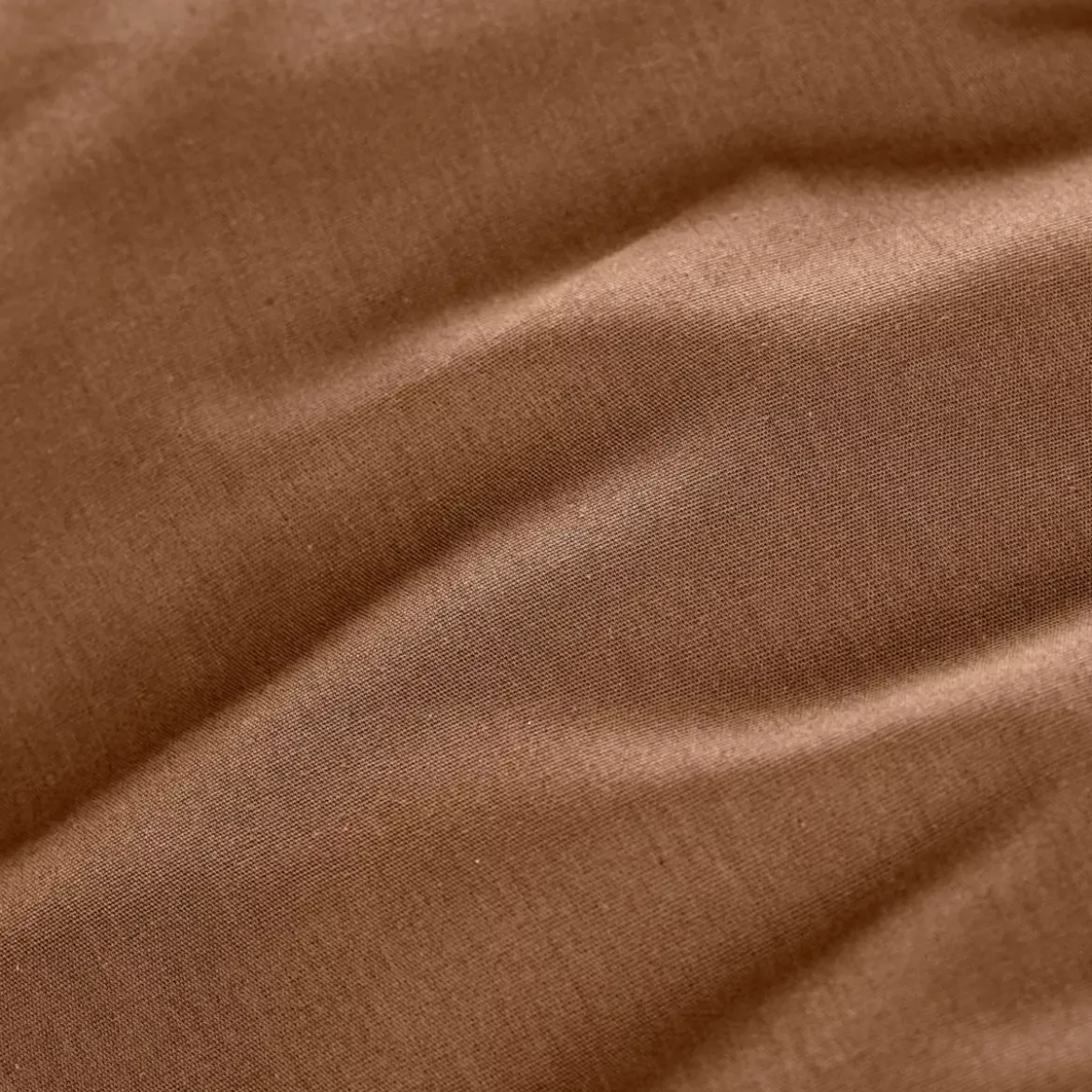 Lenzuolo con angoli in percalle di cotone (140 x 200 cm) Cali Marrone cioccolato
