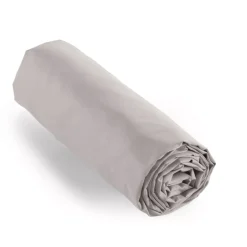 Lenzuolo con angoli in percalle di cotone (90 x 200 cm) Cali Grigio chiaro