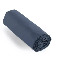 Lenzuolo con angoli percalle di cotone (180 cm) Cali Blu marino