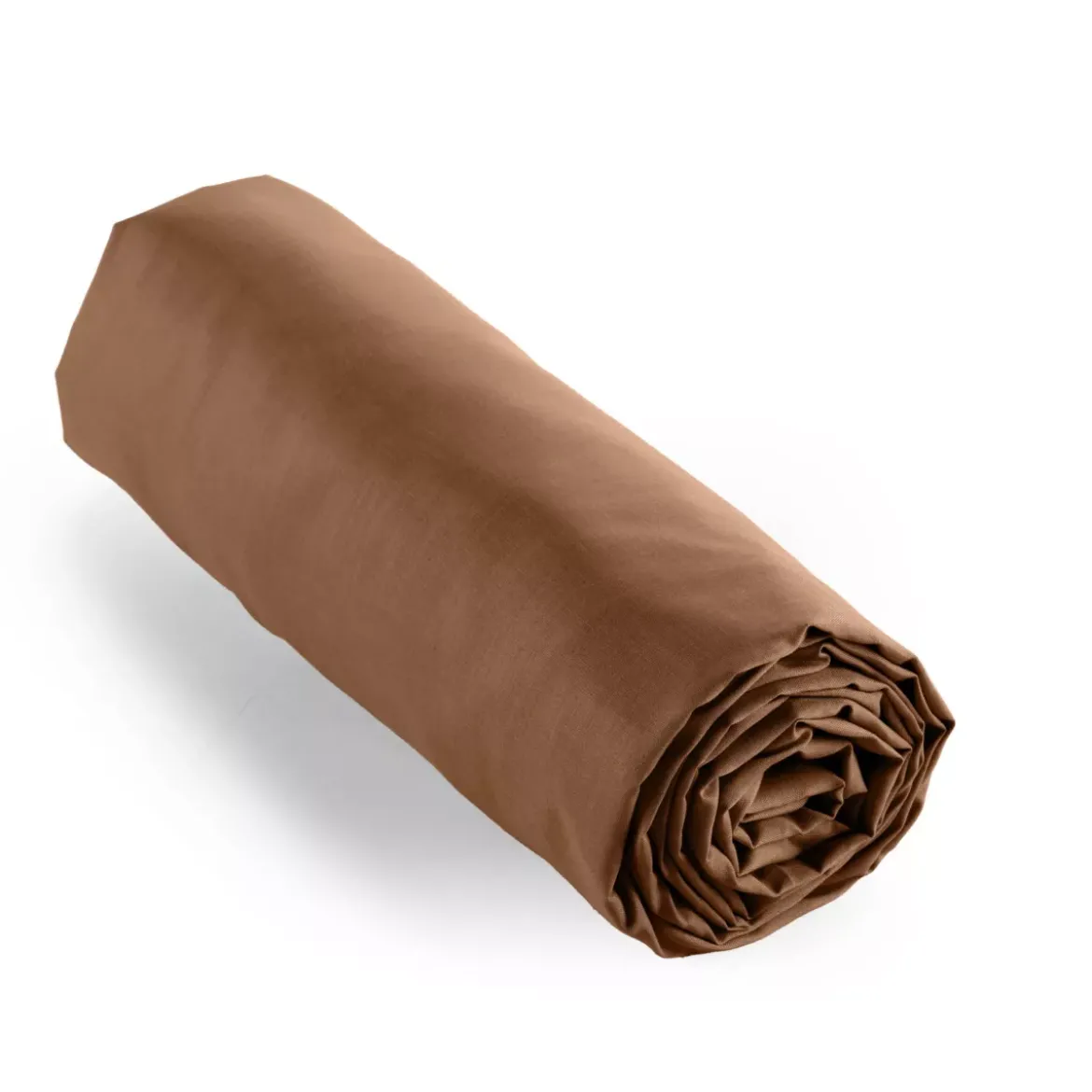 Lenzuolo con angoli percalle di cotone (90 x 190 cm) Cali Marrone cioccolato
