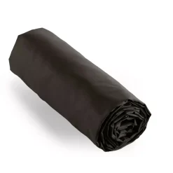 Lenzuolo con angoli percalle di cotone (180 cm) Cali Nero