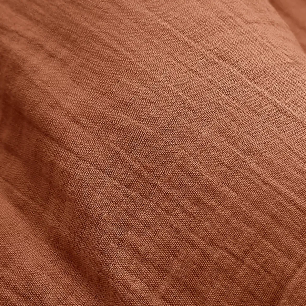 Lenzuolo sopra garza di cotone (270 x 300 cm) Gaïa Terracotta