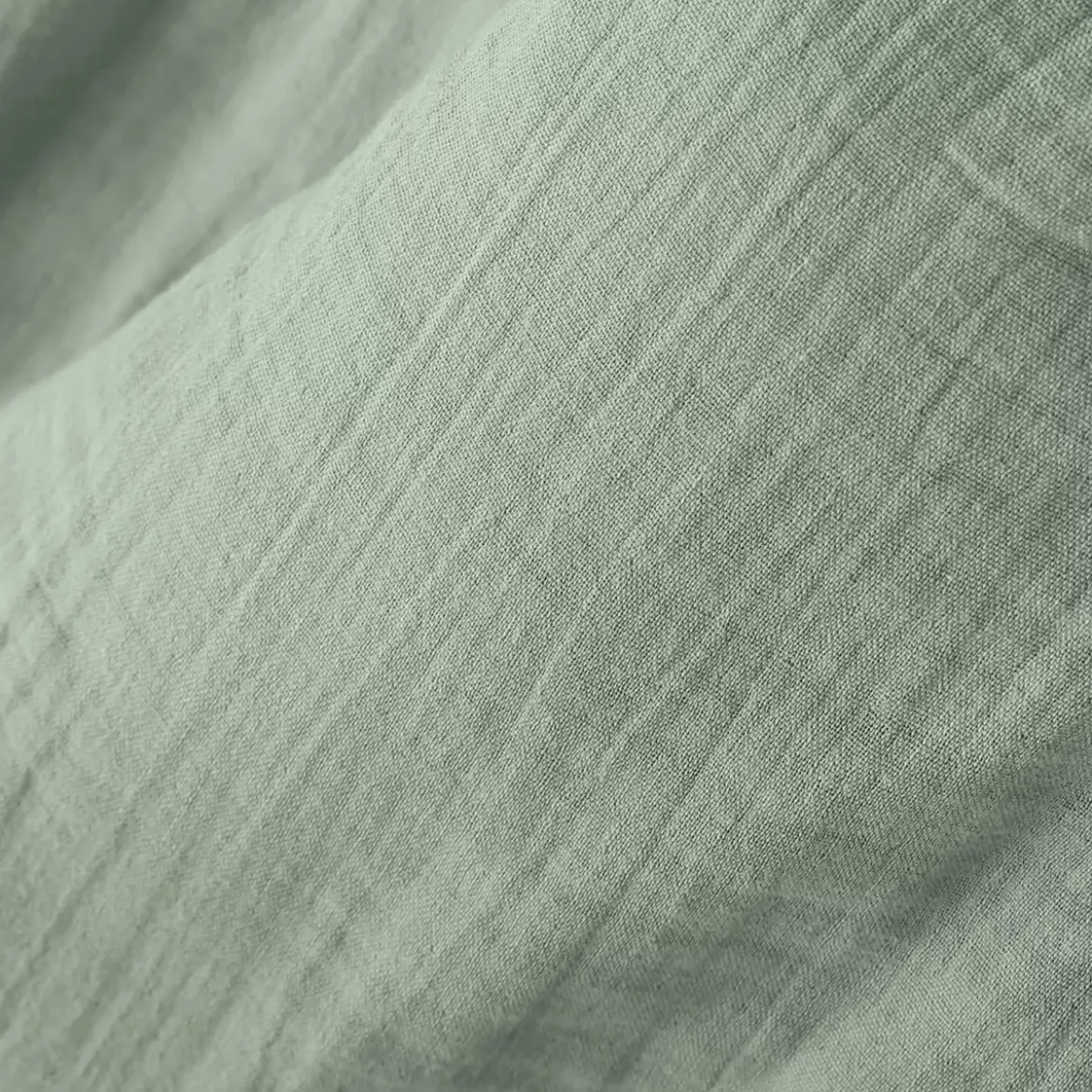 Lenzuolo sopra garza di cotone (270 x 300 cm) Gaia Verde eucalipto