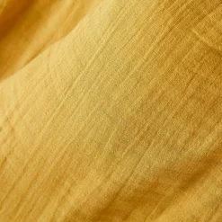 Lenzuolo sopra garza di cotone (270 x 300 cm) Gaïa Giallo zafferano