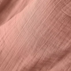 Lenzuolo sopra garza di cotone (270 x 300 cm) Gaïa Rosa pesca