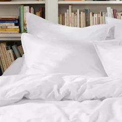 Lenzuolo sopra percalle di cotone (180 x 290 cm) Cali Bianco