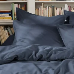 Lenzuolo sopra percalle di cotone (180 x 290 cm) Cali Blu marino