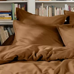 Lenzuolo sopra percalle di cotone (180 x 290 cm) Cali Camel