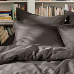 Lenzuolo sopra percalle di cotone (180 x 290 cm) Cali Grigio antracite
