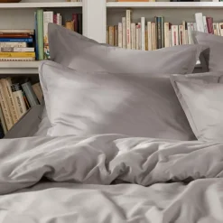 Lenzuolo sopra percalle di cotone (240 x 300 cm) Cali Grigio chiaro