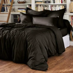 Lenzuolo sopra percalle di cotone (270 x 300 cm) Cali Nero