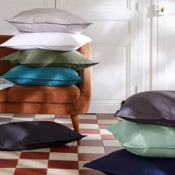 Lenzuolo sopra percalle di cotone (180 x 290 cm) Cali Grigio chiaro