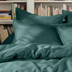 Lenzuolo sopra percalle di cotone (270 x 300 cm) Cali Blu ottanio