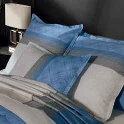 Lenzuolo sopra raso di cotone (240 x 310 cm) Tiago Blu
