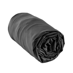 Lenzuolo sotto con angoli in raso di bambù (140 x 200 cm) Sienna Nero