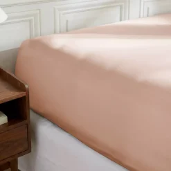 Lenzuolo sotto con angoli in percalle di cotone (90 x 200 cm) Diane Rose Blush