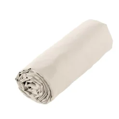Lenzuolo sotto con angoli in percalle di cotone (90 x 200 cm) - Beige Diane