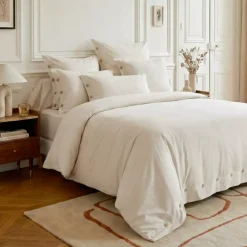 Lenzuolo sotto con angoli in percalle di cotone (90 x 200 cm) - Beige Diane