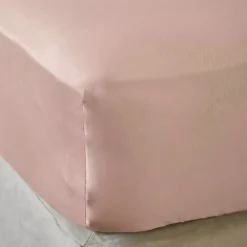 Lenzuolo sotto in raso di bambù (160 x 200 cm) Sienna Rosa blush