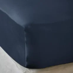 Lenzuolo sotto in raso di bambù (200 x 200 cm) Sienna Blu notte