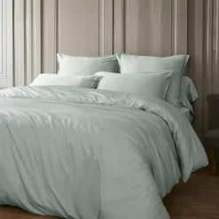 Lenzuolo sotto in raso di bambù (200 x 200 cm) Sienna Verde eucalipto