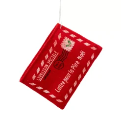 Lettera a Babbo Natale da appendere (H8 cm) Natale Rosso