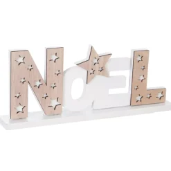 Lettere stellate da posare in legno traforate naturale