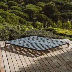 Lettino prendisole doppio in alluminio Monte Carlo Grigio antracite