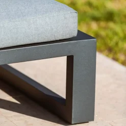 Lettino prendisole in alluminio Elba Grigio antracite