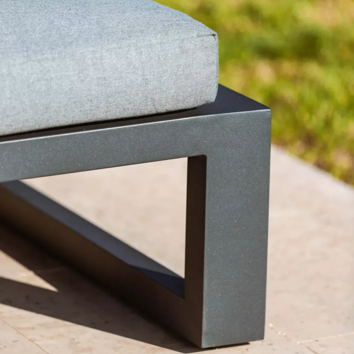 Lettino prendisole in alluminio Elba Grigio antracite