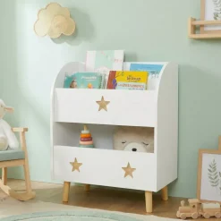 Libreria bambino legno (H72 cm) Stars Bianca