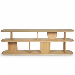 Libreria design 3 ripiani in rovere massiccio (200 x 66 cm) Kest Naturale