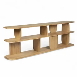 Libreria design 3 ripiani in rovere massiccio (200 x 66 cm) Kest Naturale