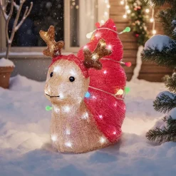 Lumaca di Natale luminosa 70 LED (34 cm) Bruno Rosso e bianco freddo