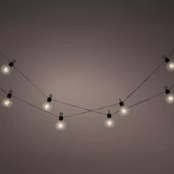 Luminaria da giardino solare con 8 LED (5,8 m) Festa Guinguette Bianco caldo
